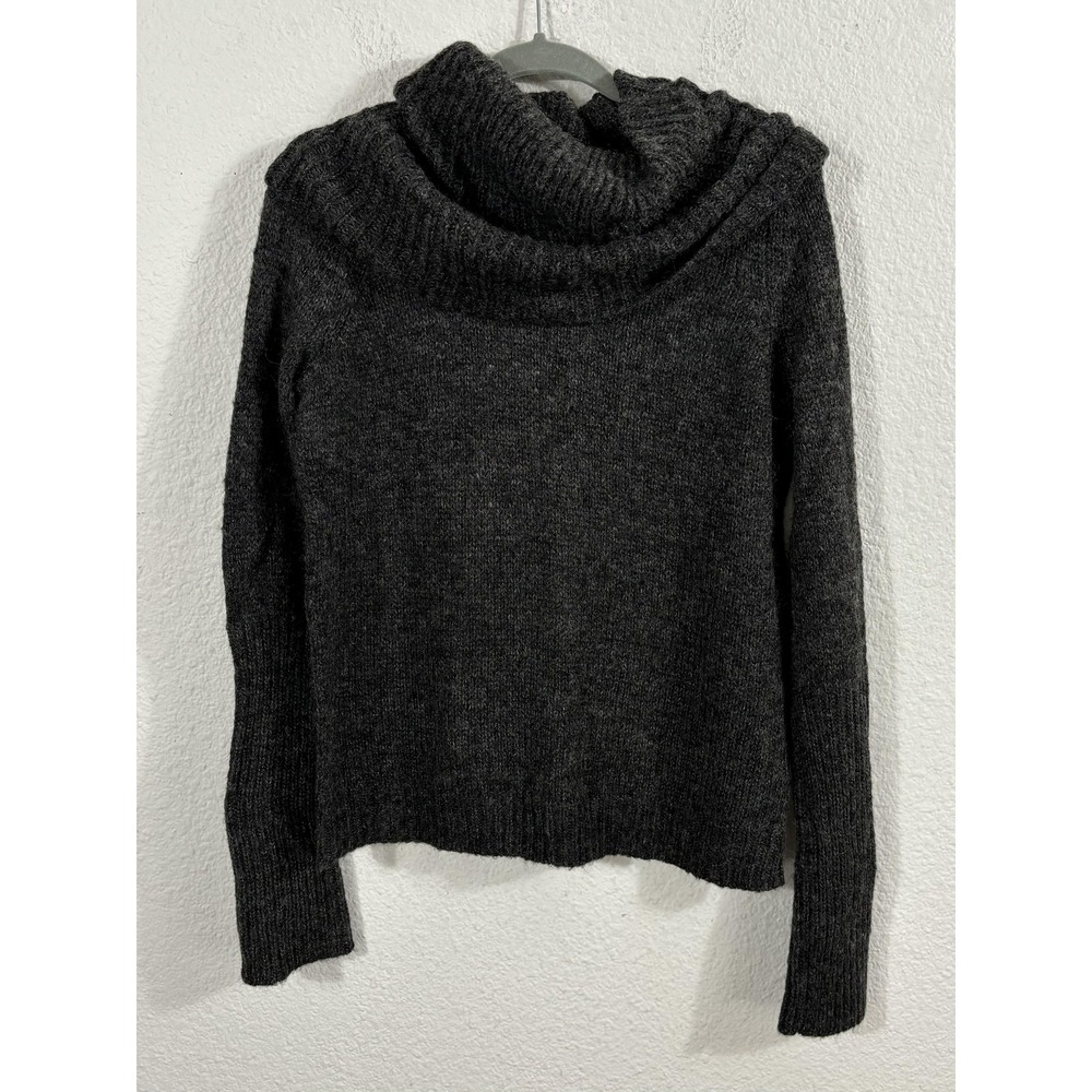 Soft Surroundings Sweater Womens XS‎ Gray Cowl Neck Wool Mohair Blend Pullover